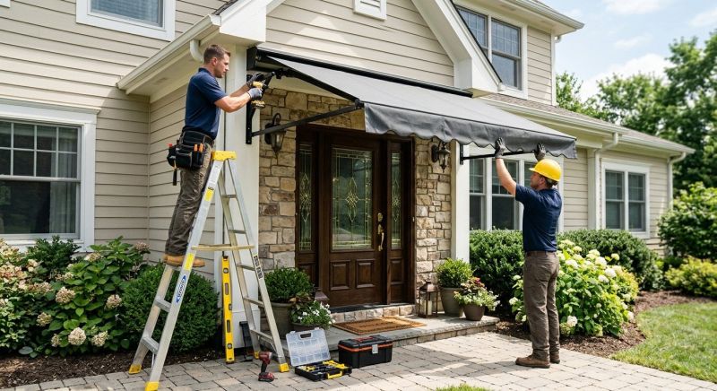Entrance Awning Installation in Marin County, CA