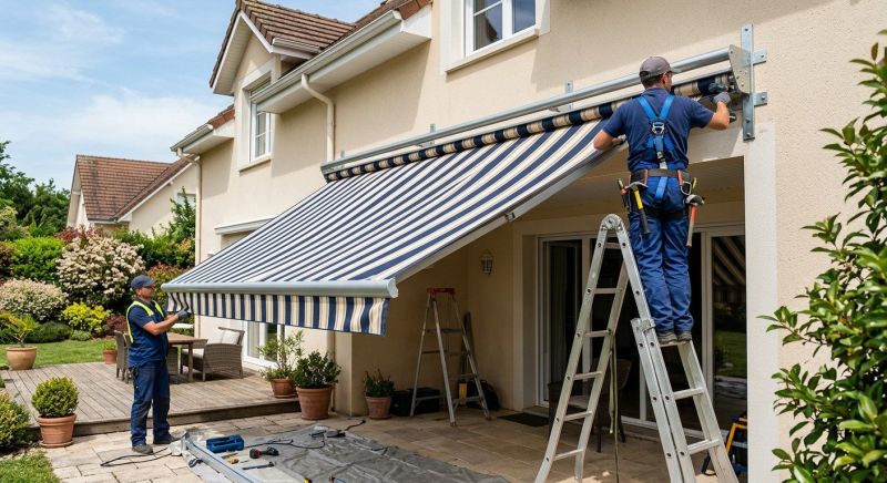 Fabric Awning Installation in Sonoma County, CA