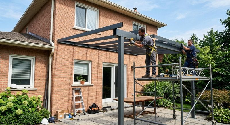 Metal Shade Installation in Sonoma County, CA